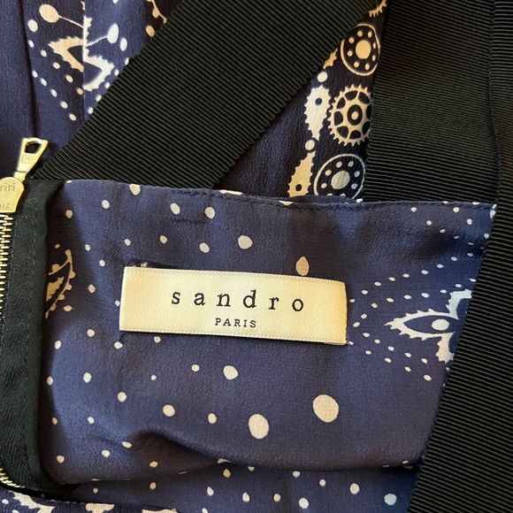 SANDRO Bandana Print Silk Top - Picture 7 of 7